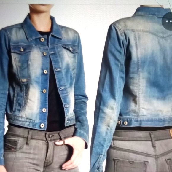 Diesel fringi ne denium y2k festival rodeo Preppy women's jacket xxs - Picture 1 of 9